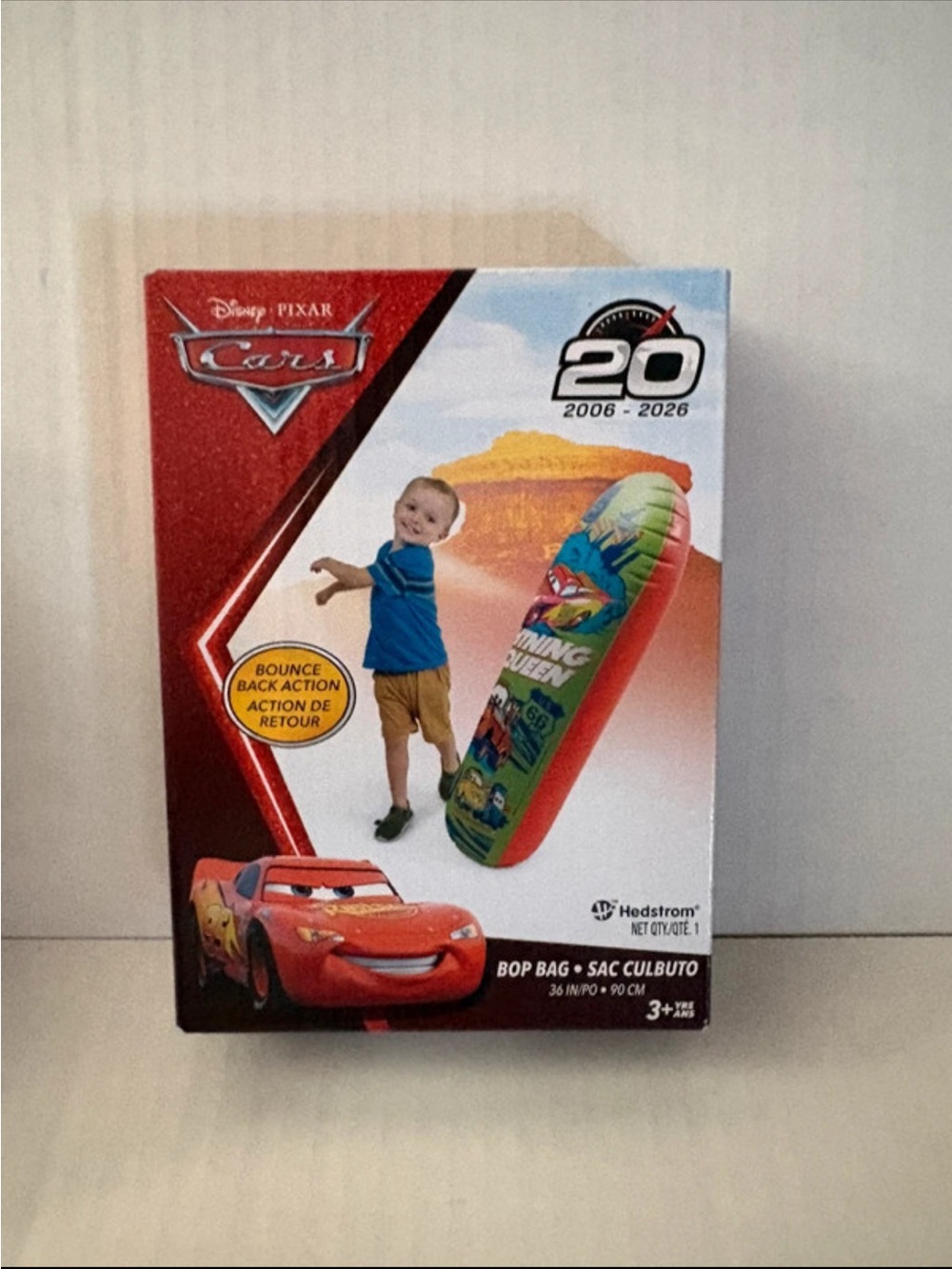Disneys Cars kids 36” bop bag